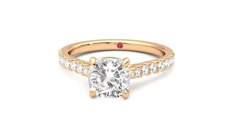 Taylor & Hart Aurora Cushion Engagement Ring 360 degree image 28