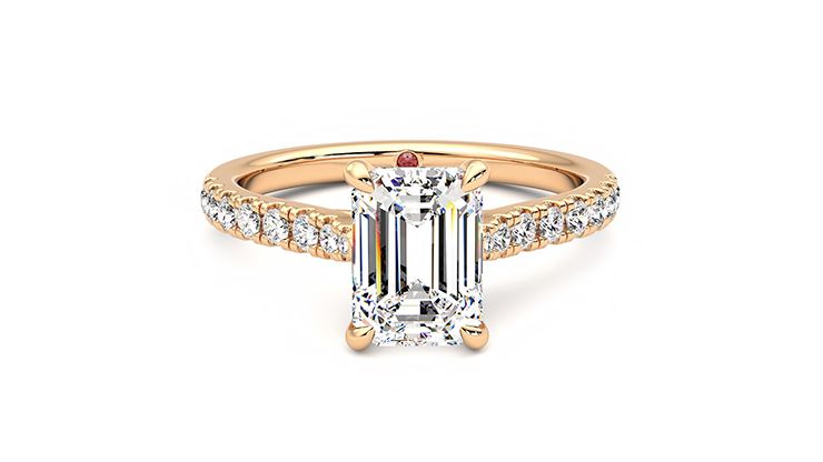 Taylor & Hart Aurora Emerald Engagement Ring 360 degree image 1