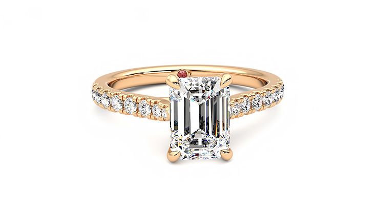 Taylor & Hart Aurora Emerald Engagement Ring 360 degree image 2