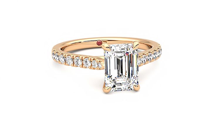 Taylor & Hart Aurora Emerald Engagement Ring 360 degree image 3