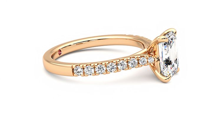 Taylor & Hart Aurora Emerald Engagement Ring 360 degree image 8