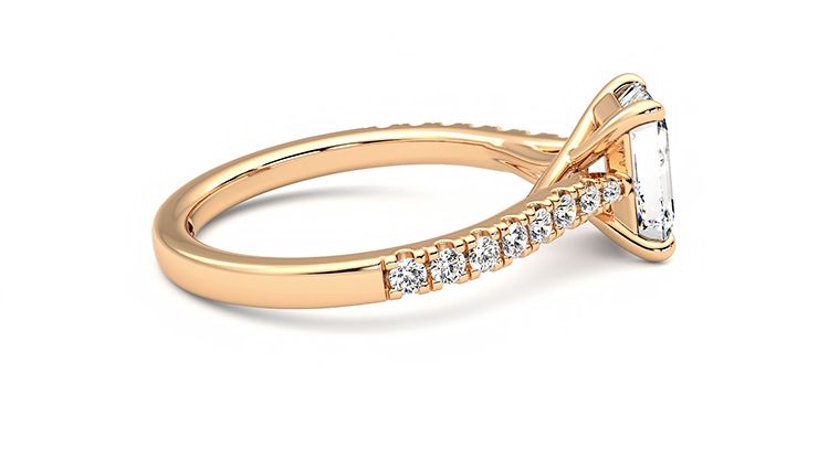 Taylor & Hart Aurora Emerald Engagement Ring 360 degree image 10