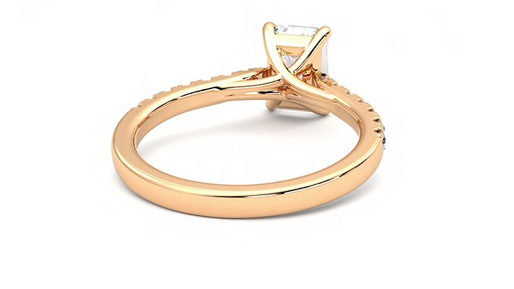 Taylor & Hart Aurora Emerald Engagement Ring 360 degree image 14