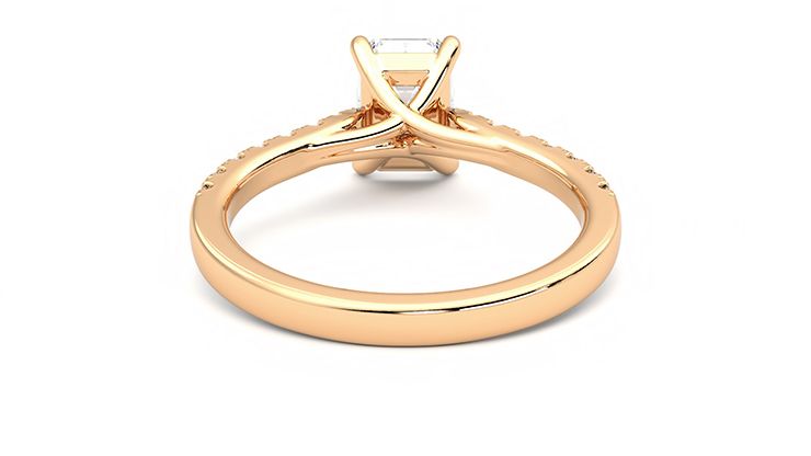 Taylor & Hart Aurora Emerald Engagement Ring 360 degree image 15