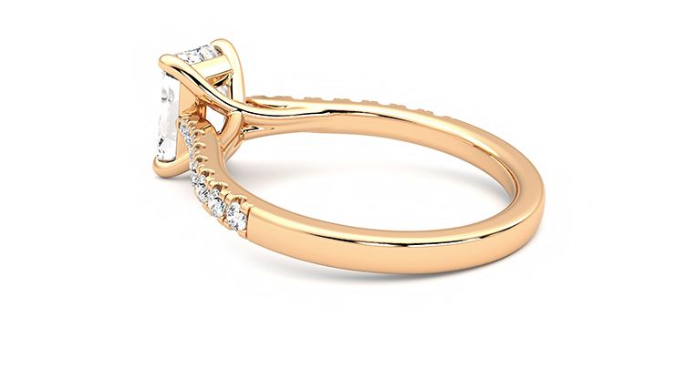Taylor & Hart Aurora Emerald Engagement Ring 360 degree image 18