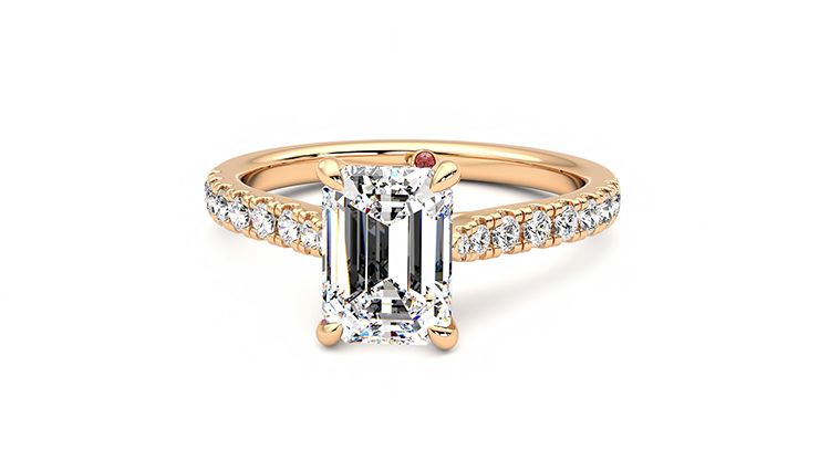 Taylor & Hart Aurora Emerald Engagement Ring 360 degree image 28