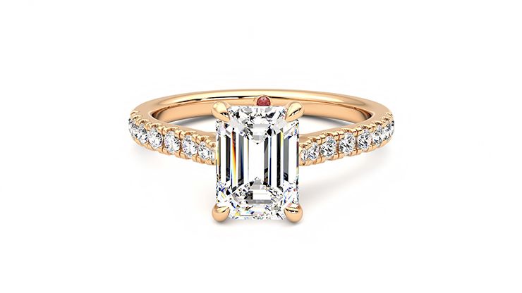 Taylor & Hart Aurora Emerald Engagement Ring 360 degree image 29