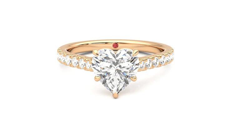 Taylor & Hart Aurora Heart Engagement Ring 360 detail 01