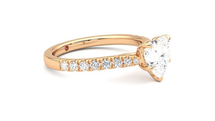 Taylor & Hart Aurora Heart Engagement Ring 360 degree image 7