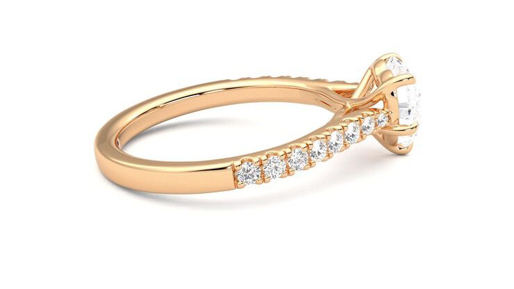 Taylor & Hart Aurora Heart Engagement Ring 360 degree image 10