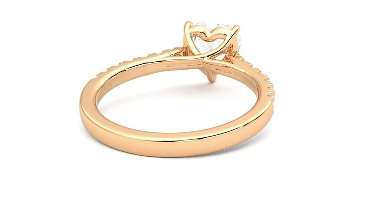 Taylor & Hart Aurora Heart Engagement Ring 360 degree image 14