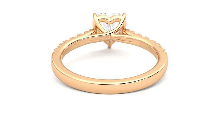 Taylor & Hart Aurora Heart Engagement Ring 360 degree image 15