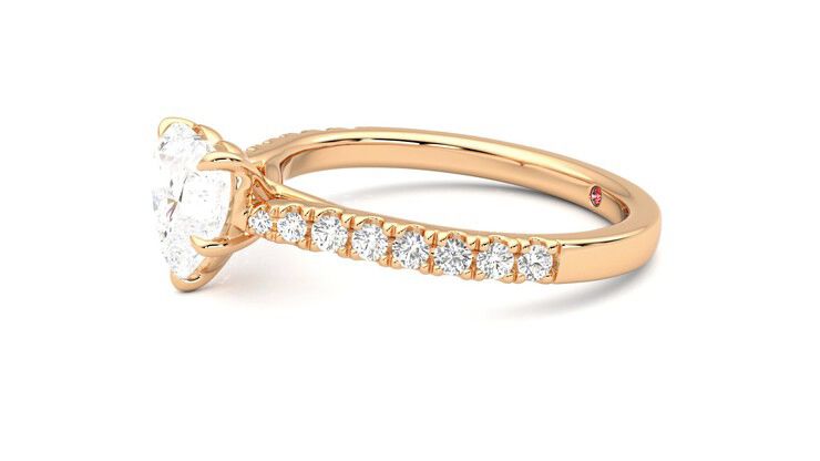 Taylor & Hart Aurora Heart Engagement Ring 360 degree image 22