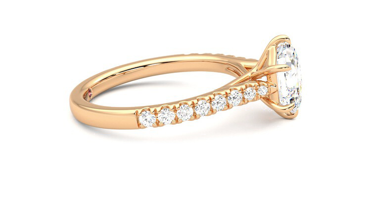 Taylor & Hart Aurora Hexagonal Engagement Ring 360 degree image 9