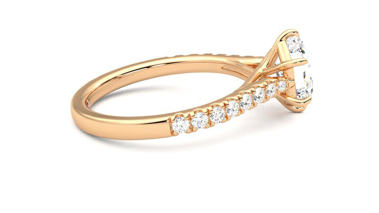Taylor & Hart Aurora Hexagonal Engagement Ring 360 degree image 10