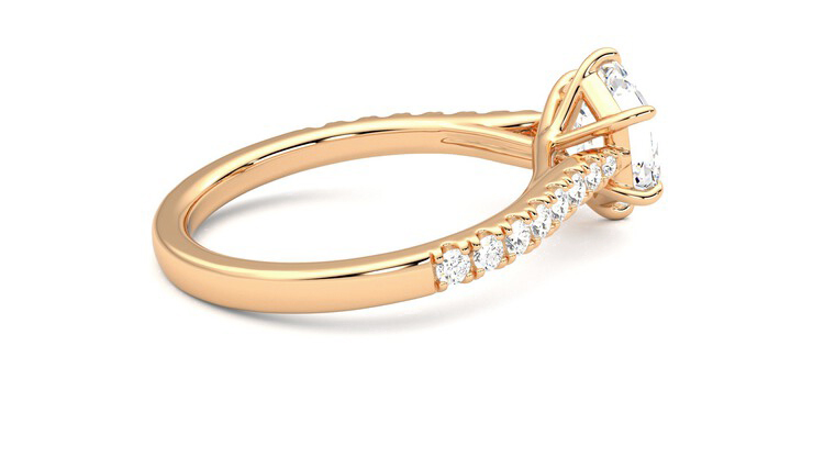 Taylor & Hart Aurora Hexagonal Engagement Ring 360 degree image 11