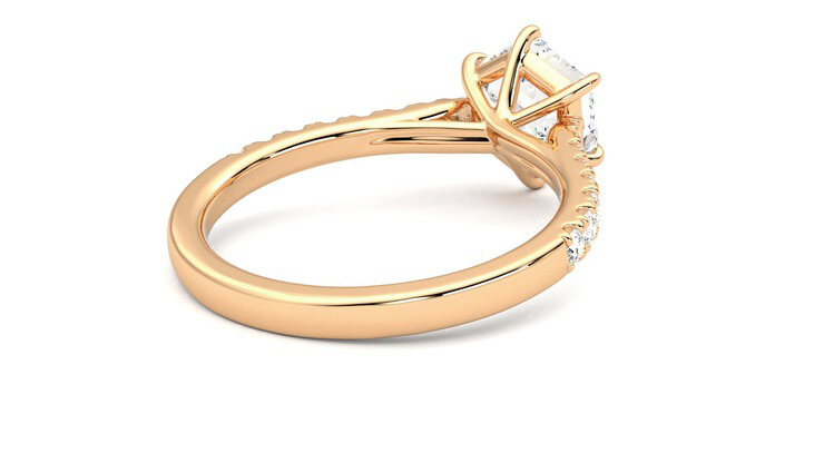 Taylor & Hart Aurora Hexagonal Engagement Ring 360 degree image 13
