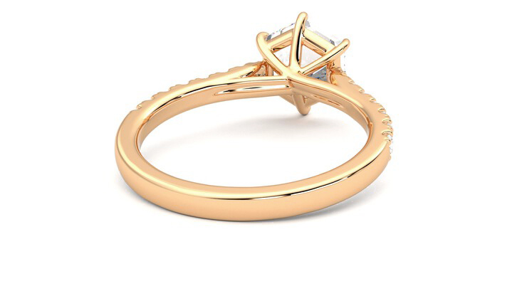 Taylor & Hart Aurora Hexagonal Engagement Ring 360 degree image 14