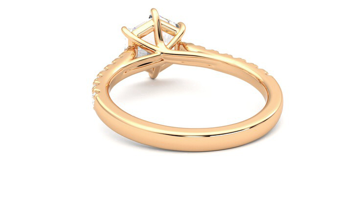 Taylor & Hart Aurora Hexagonal Engagement Ring 360 degree image 16