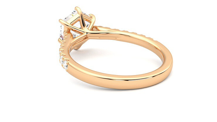 Taylor & Hart Aurora Hexagonal Engagement Ring 360 degree image 17
