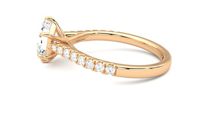 Taylor & Hart Aurora Hexagonal Engagement Ring 360 degree image 20