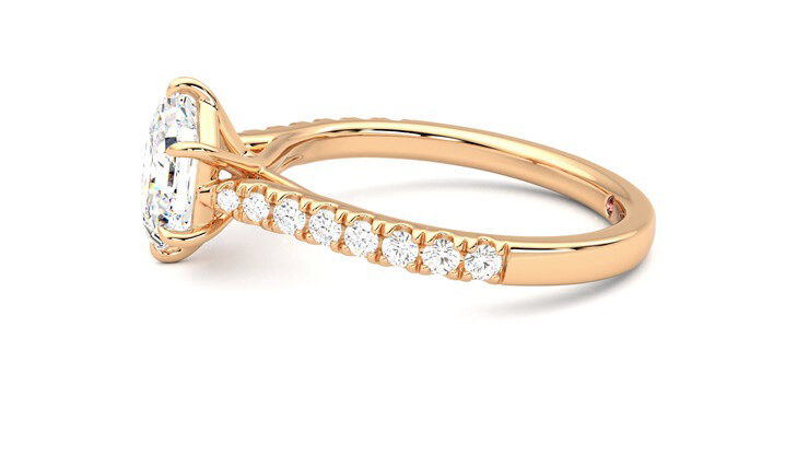 Taylor & Hart Aurora Hexagonal Engagement Ring 360 degree image 21