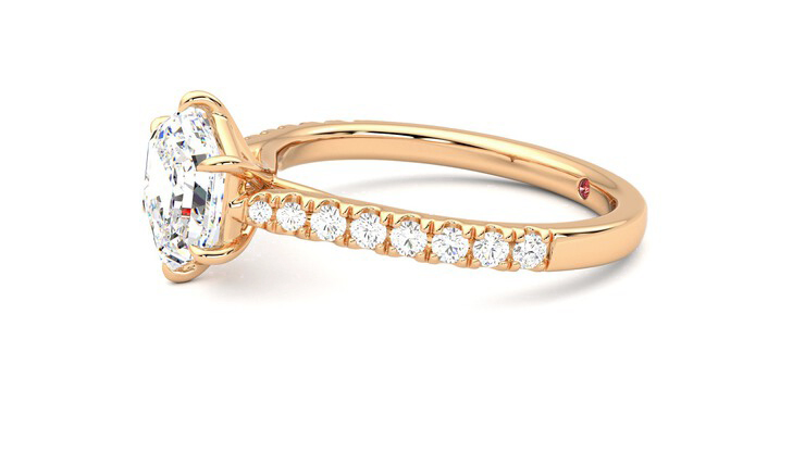 Taylor & Hart Aurora Hexagonal Engagement Ring 360 degree image 22