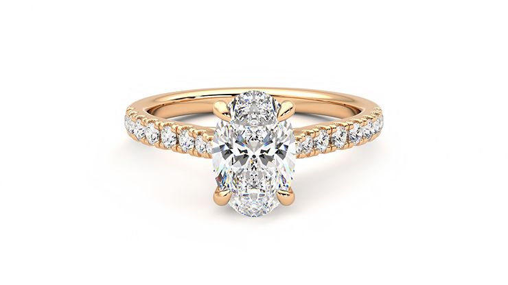 Taylor & Hart Aurora Oval Engagement Ring 360 degree image 0