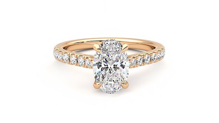 Taylor & Hart Aurora Oval Engagement Ring 360 degree image 1