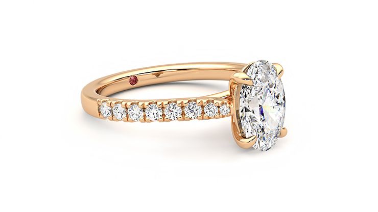 Taylor & Hart Aurora Oval Engagement Ring 360 degree image 6
