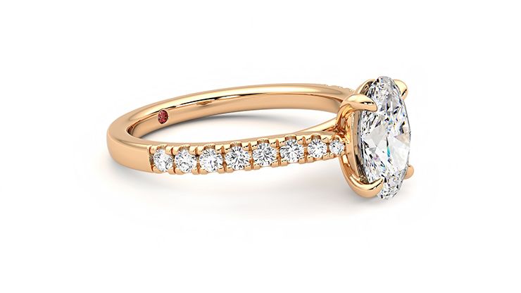 Taylor & Hart Aurora Oval Engagement Ring 360 degree image 7