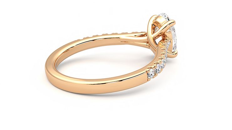 Taylor & Hart Aurora Oval Engagement Ring 360 degree image 12
