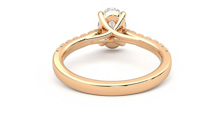 Taylor & Hart Aurora Oval Engagement Ring 360 degree image 15