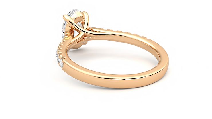 Taylor & Hart Aurora Oval Engagement Ring 360 degree image 17
