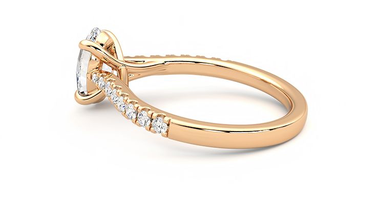 Taylor & Hart Aurora Oval Engagement Ring 360 degree image 19
