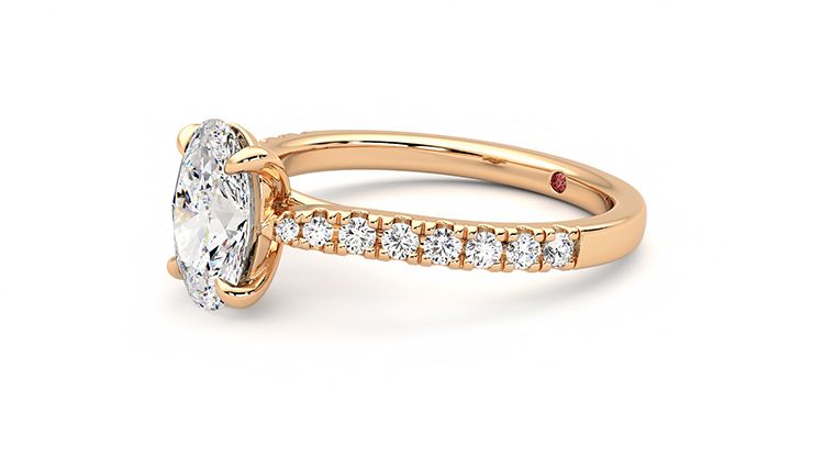 Taylor & Hart Aurora Oval Engagement Ring 360 degree image 23