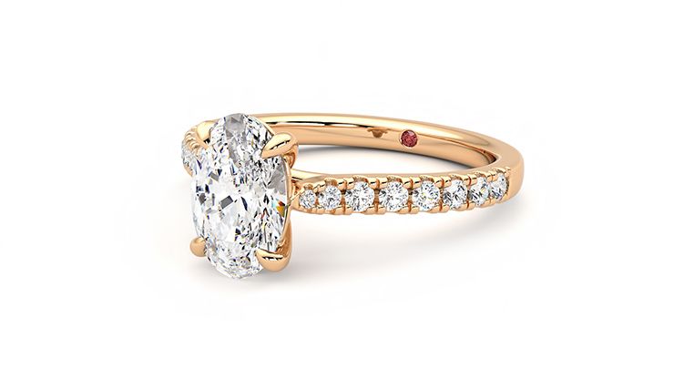 Taylor & Hart Aurora Oval Engagement Ring 360 degree image 25