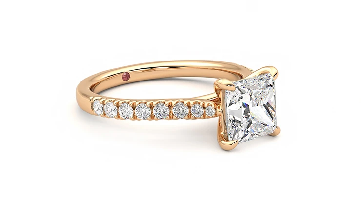 Aura princess-cut diamond ring