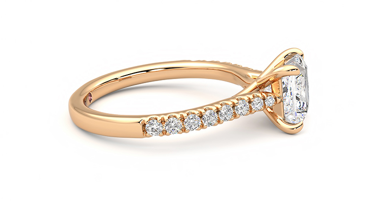 Taylor & Hart Aurora Princess Engagement Ring 360 degree image 9