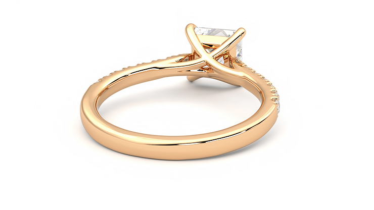 Taylor & Hart Aurora Princess Engagement Ring 360 degree image 14