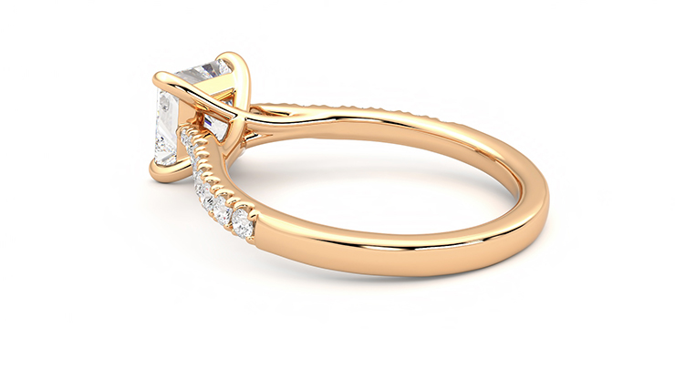 Taylor & Hart Aurora Princess Engagement Ring 360 degree image 18