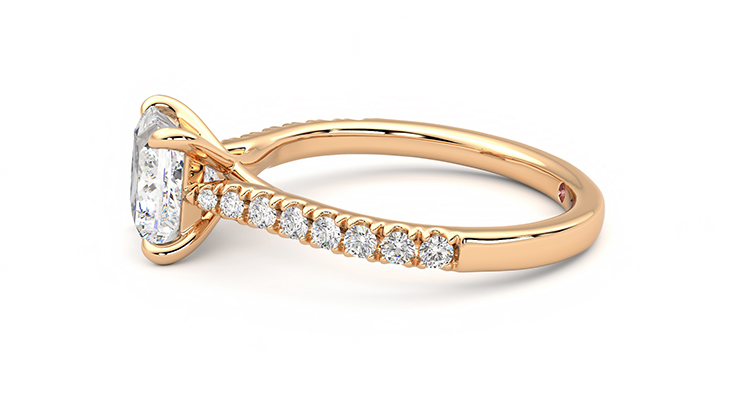 Taylor & Hart Aurora Princess Engagement Ring 360 degree image 21