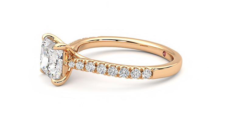 Taylor & Hart Aurora Princess Engagement Ring 360 degree image 22