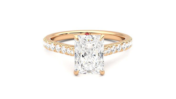 Taylor & Hart Aurora Radiant Engagement Ring 360 degree image 1