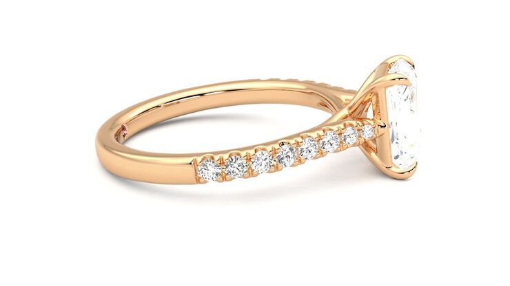 Taylor & Hart Aurora Radiant Engagement Ring 360 degree image 9