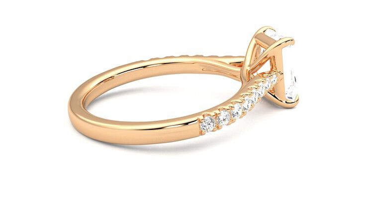 Taylor & Hart Aurora Radiant Engagement Ring 360 degree image 11