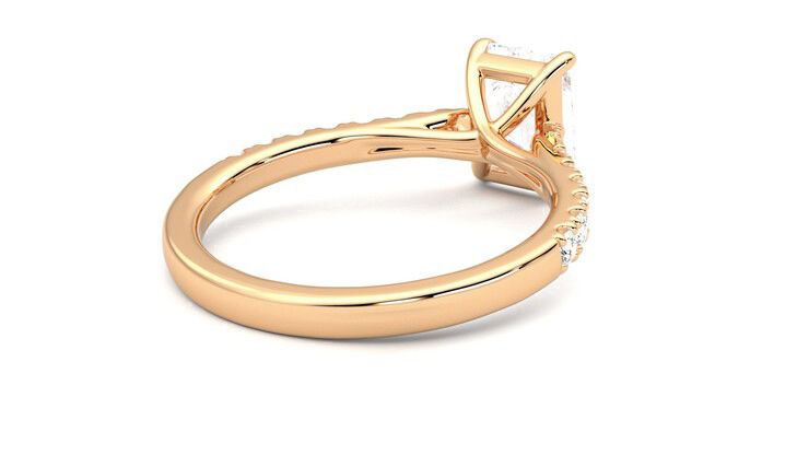 Taylor & Hart Aurora Radiant Engagement Ring 360 degree image 13