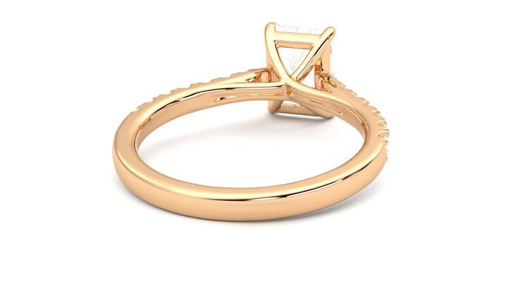 Taylor & Hart Aurora Radiant Engagement Ring 360 degree image 14