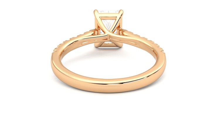 Taylor & Hart Aurora Radiant Engagement Ring 360 degree image 15