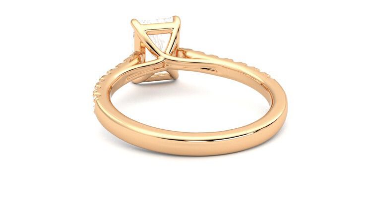Taylor & Hart Aurora Radiant Engagement Ring 360 degree image 16